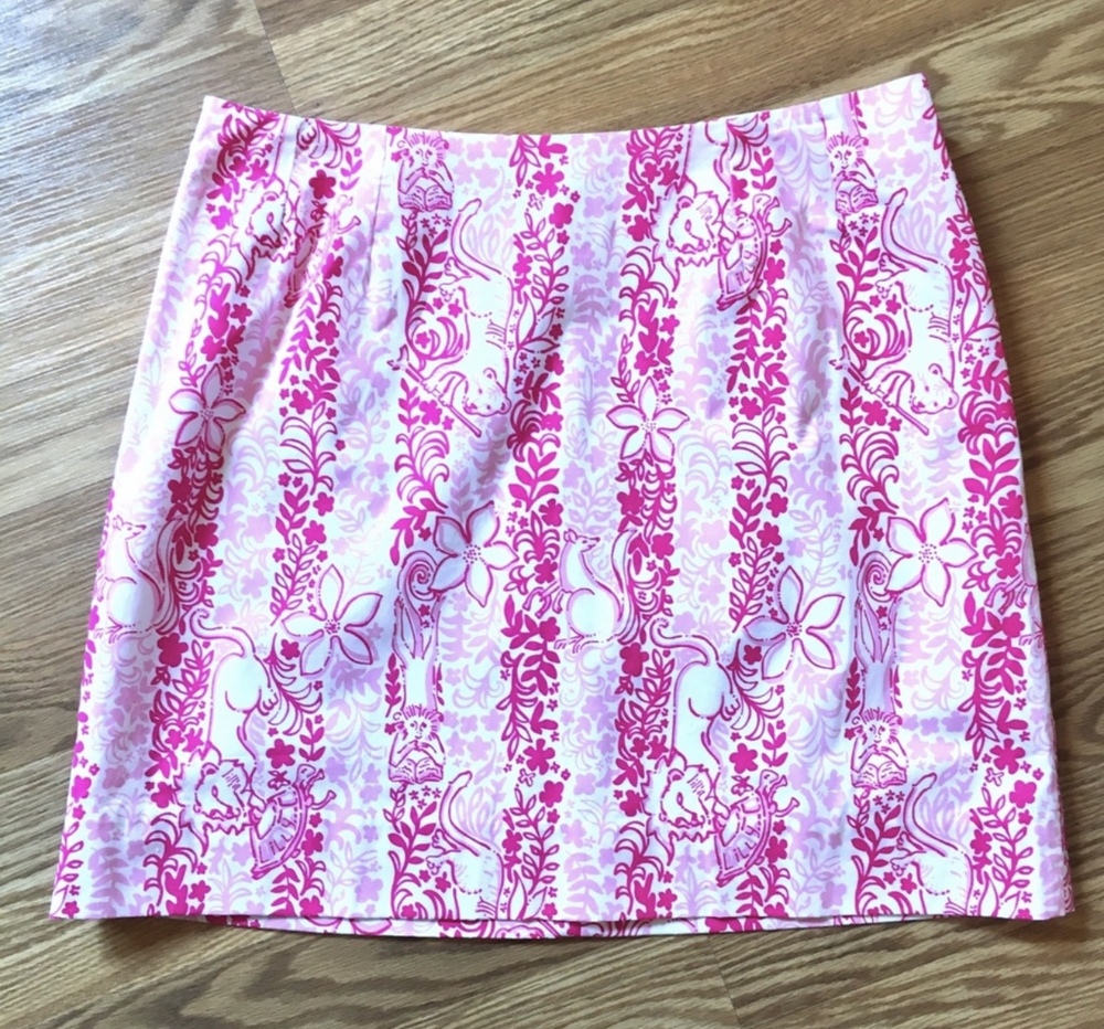 Lilly Pulitzer Pink Floral-Print Mini Skirt